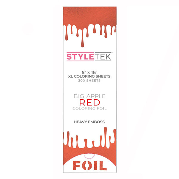 StyleTek XL Coloring Sheets 5" x 16", 200 Sheets (Heavy Embossed) - Big Apple Red