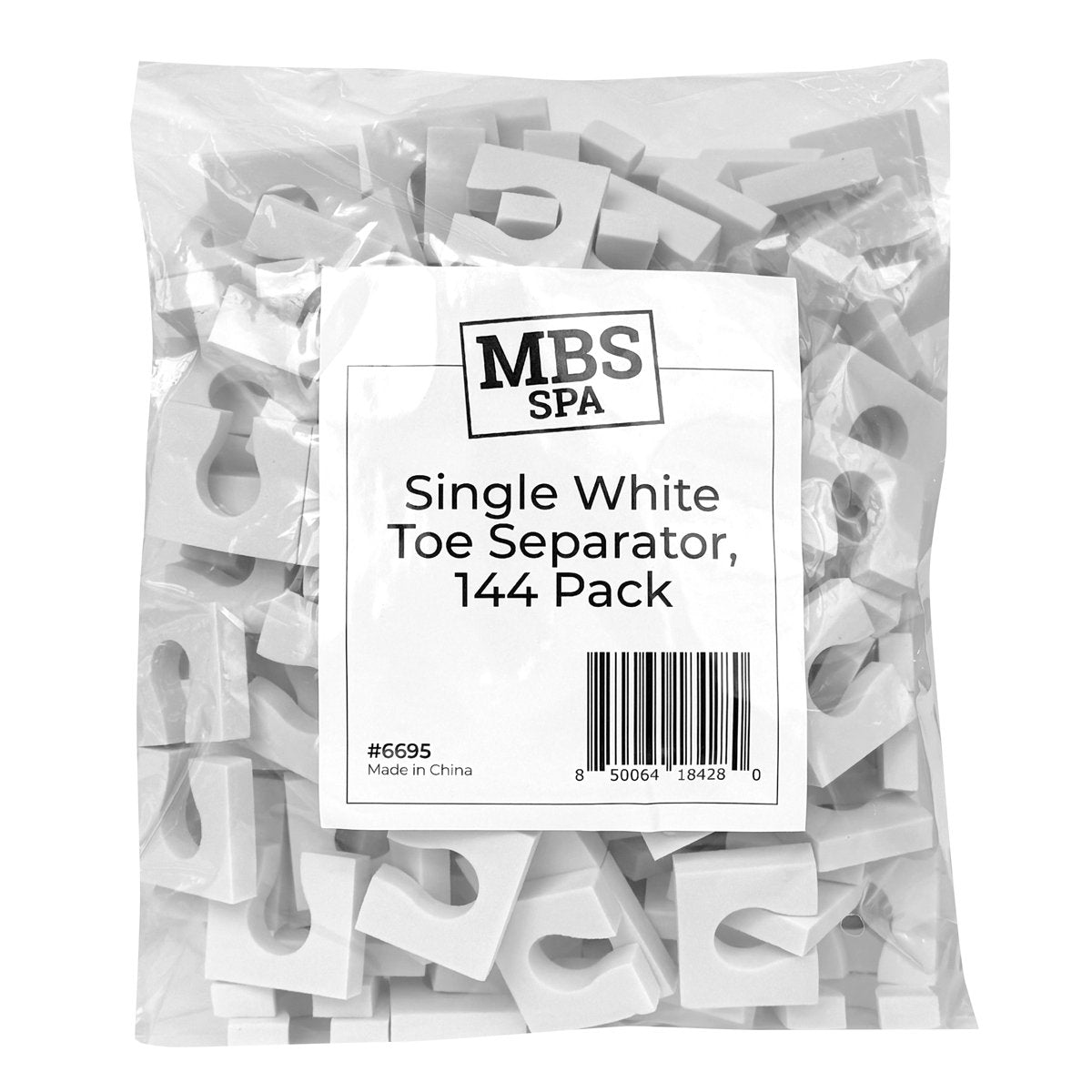 Single White Toe Separator, 144 Pack