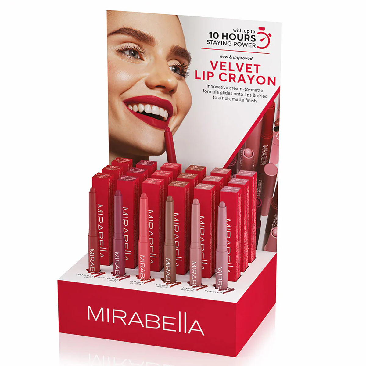 Mirabella Velvet Lip Pencil POP Display