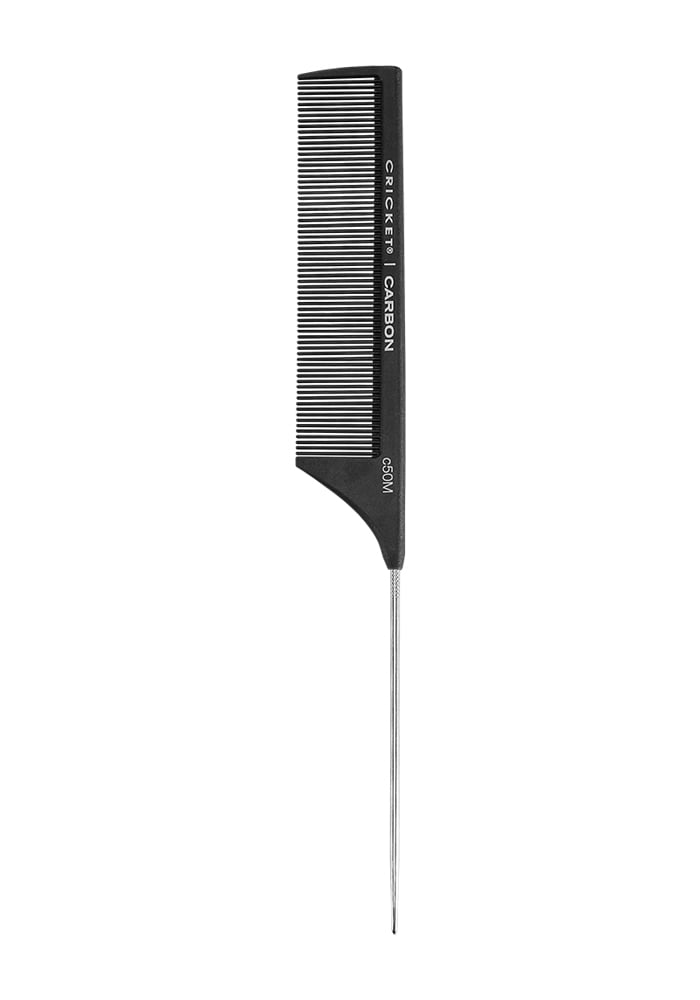 Carbon Metal Fine Tooth Tail Comb C50M