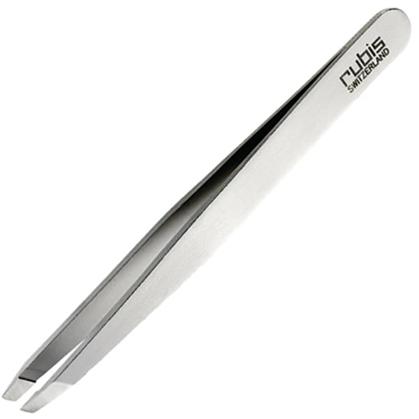 Rubis Stainless Steel Slanted Tip Tweezer 3.75"