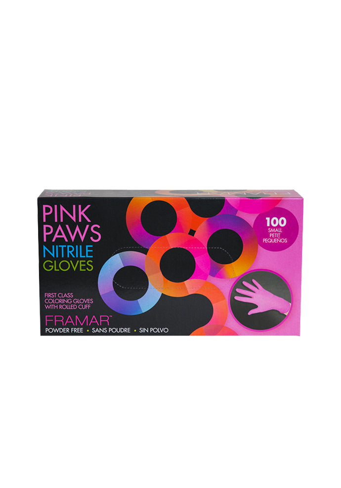 Pink Paws Nitrile Gloves - Medium