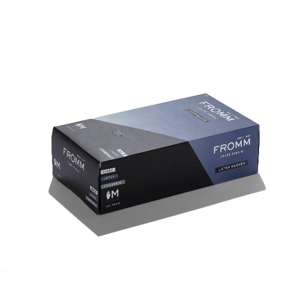 Fromm Color Studio Powdered Latex Gloves, 100 Pack