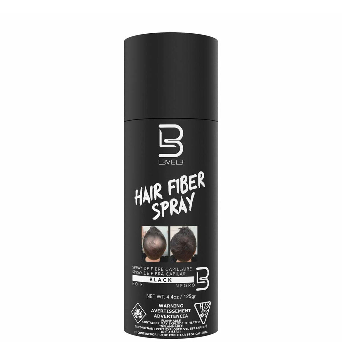 L3VEL3 Black Hair Fiber Spray