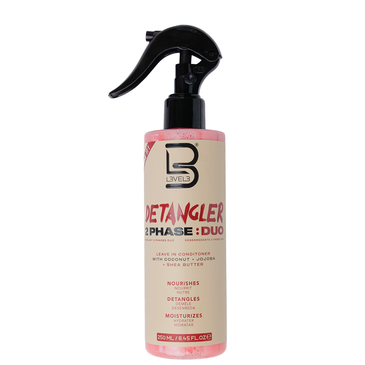 L3VEL3 2 Phase Detangler Spray/Leave In Conditioner