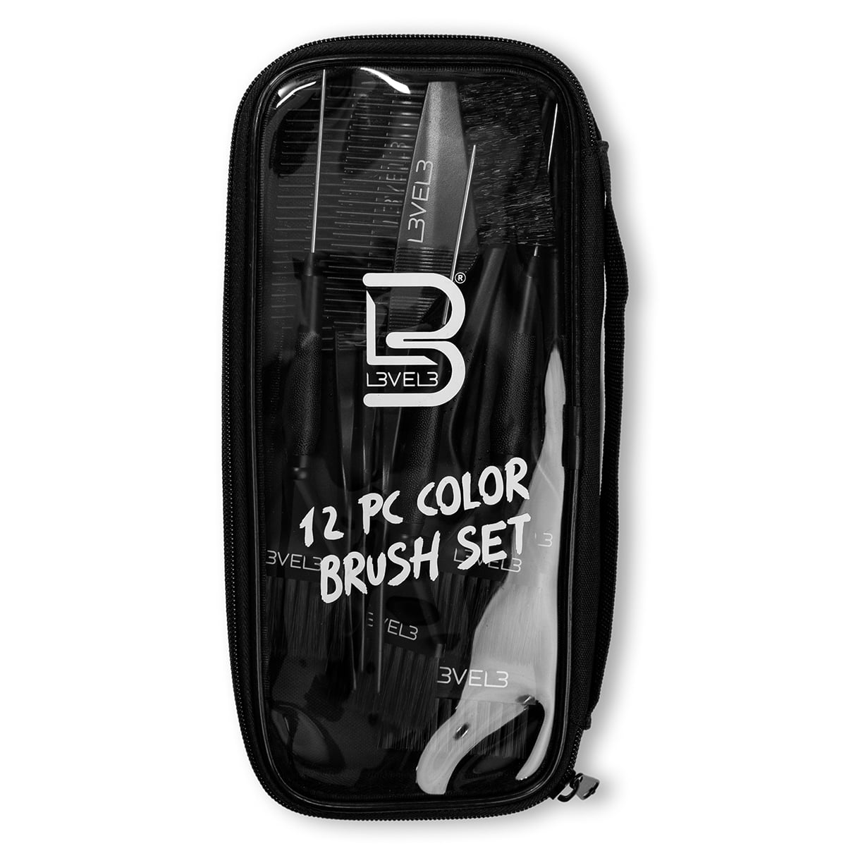 L3VEL3 Color Brush with Bag, 12 Piece Set