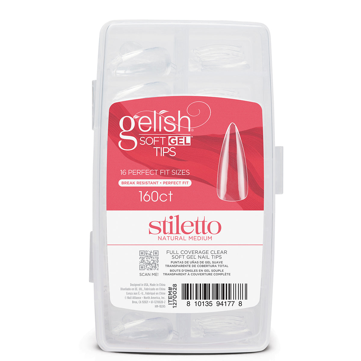 Gelish Soft Gel Medium Stiletto Nail Tips