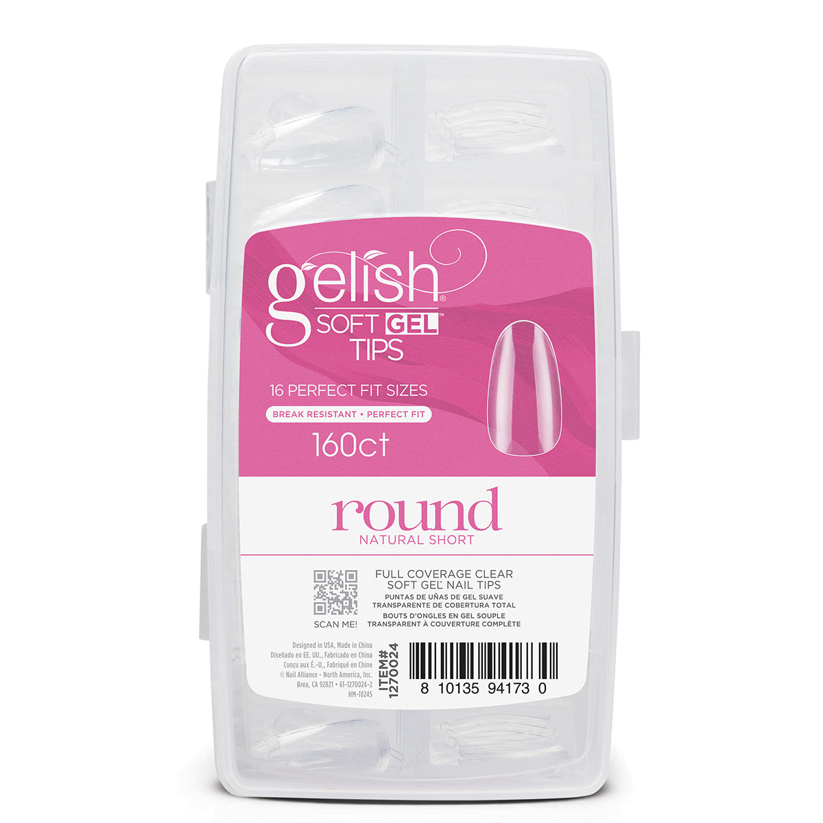 Gelish Soft Gel Short Round Nail Tips
