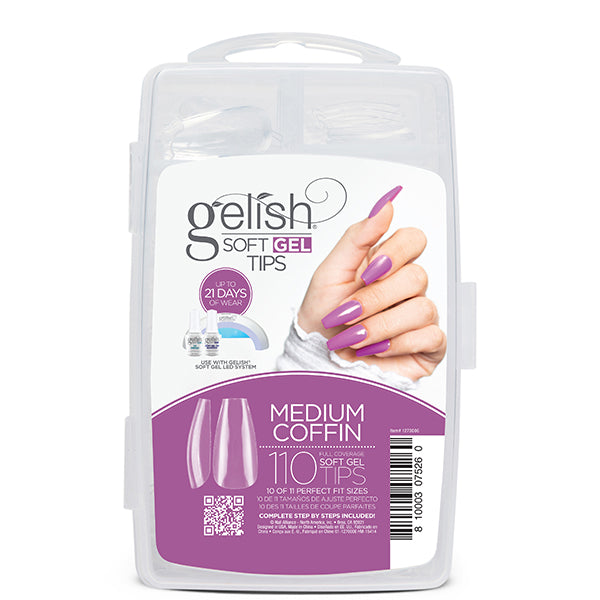 Gelish Soft Gel Medium Coffin Nail Tips