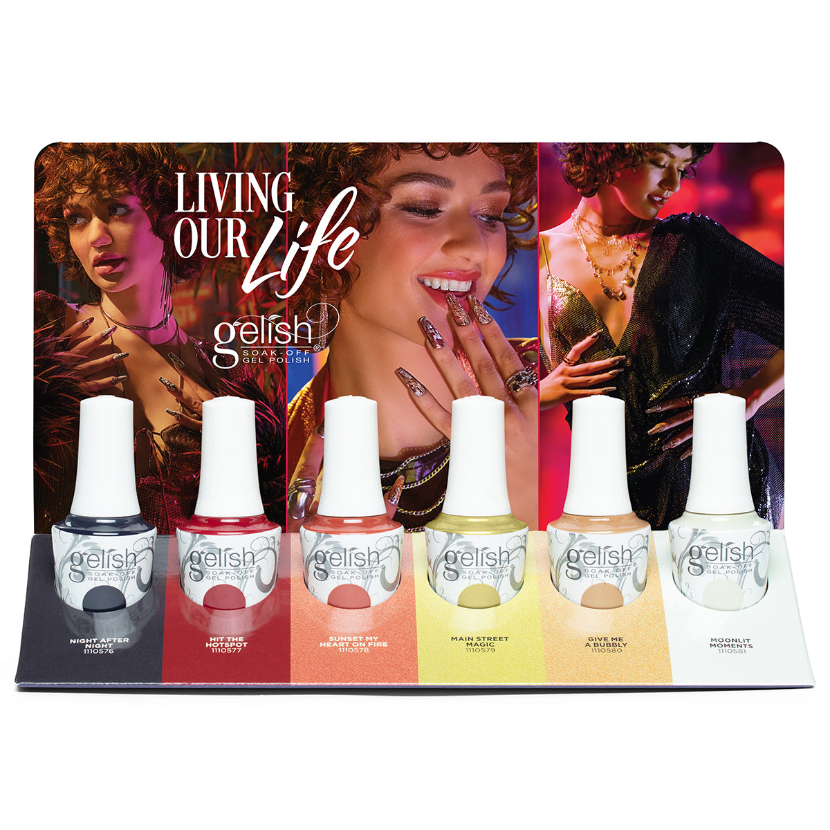 Gelish Gel Polish, .5 oz (Living Our Life Collection), 6 Piece Display