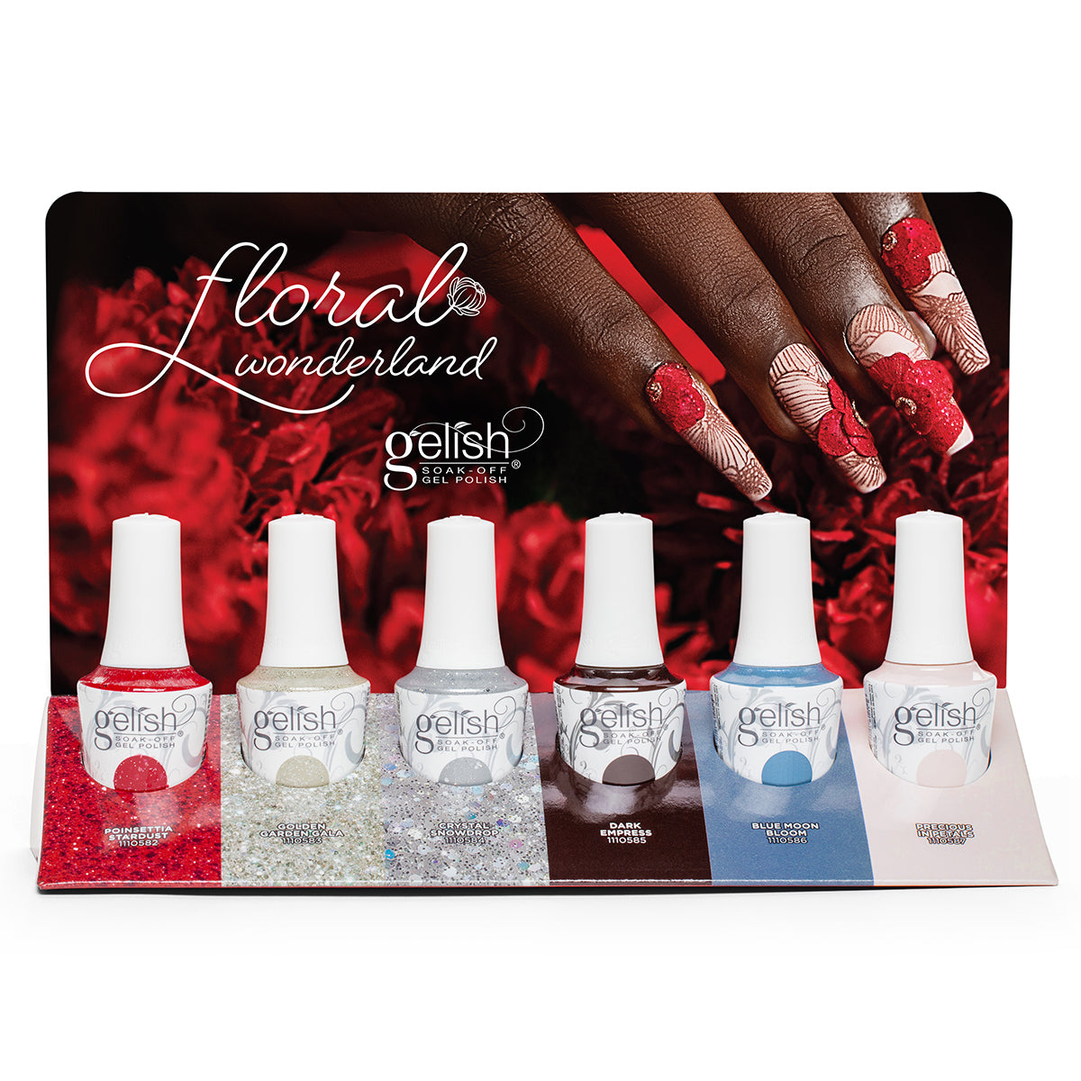 Gelish Gel Polish, .5 oz (Floral Wonderland), 6 Piece Display