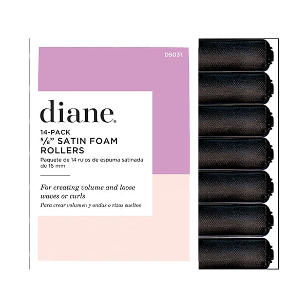 Diane Satin Foam Rollers Black