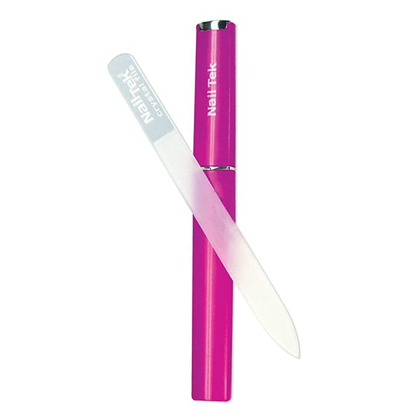 Nail Tek Medium File 5" with Fuchsia Companion Case