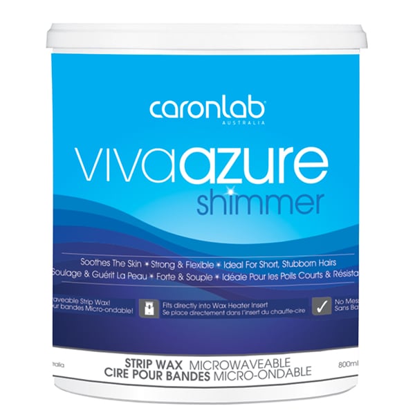 Caronlab Viva Azure Shimmer Strip Wax Microwaveable