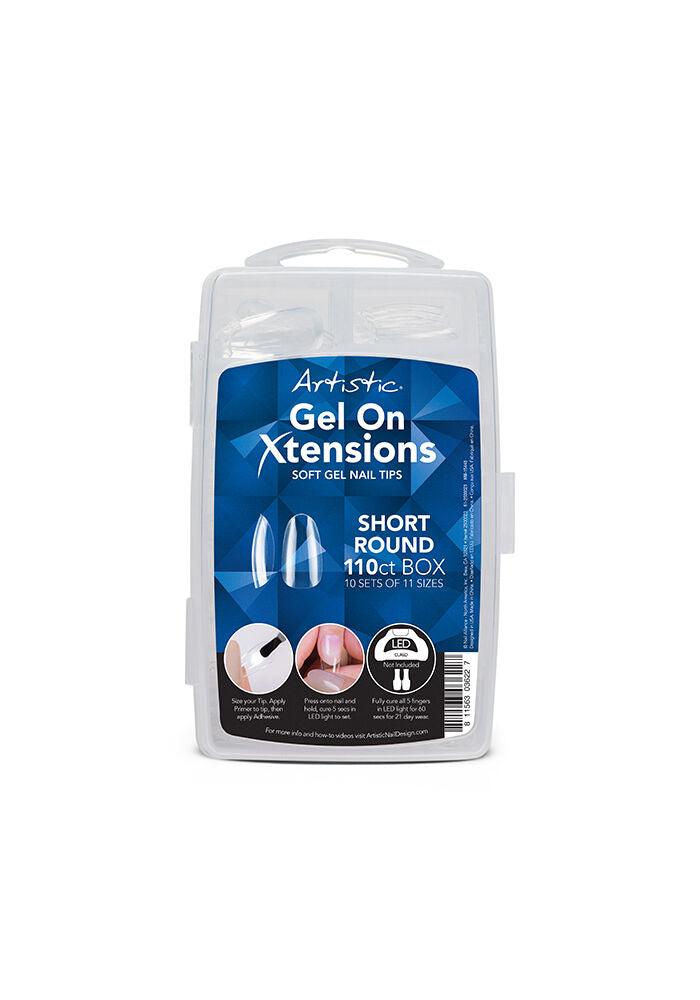 Gel On Xtensions Short Round Tips