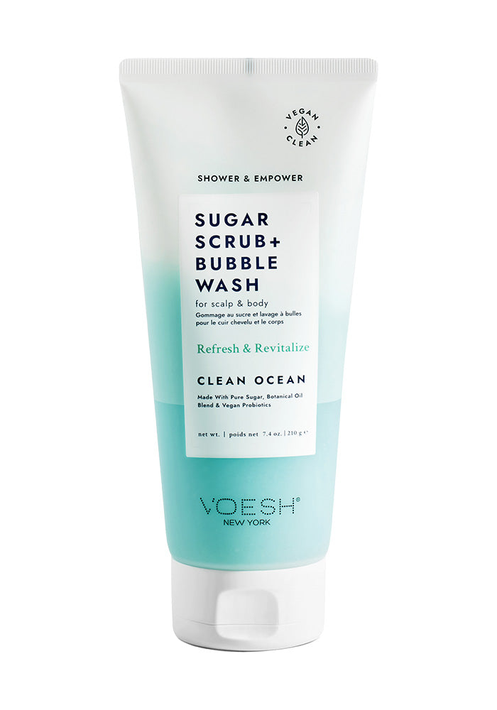 Sugar Scrub + Bubble Wash For Scalp and Body