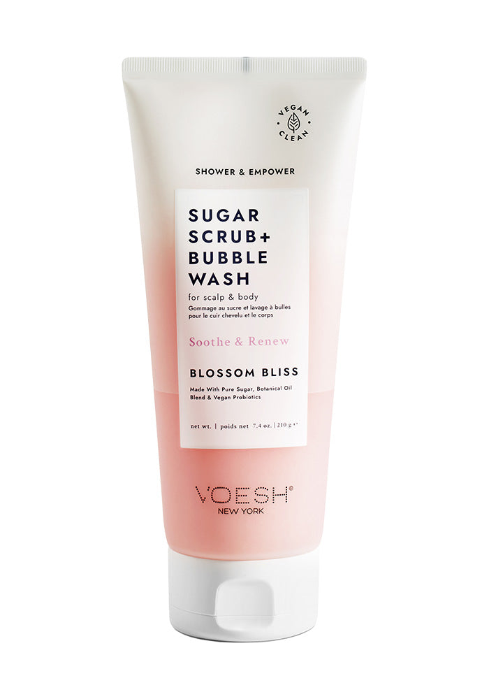 Sugar Scrub + Bubble Wash For Scalp and Body