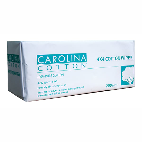 Carolina 4" x 4" Cotton Wipes