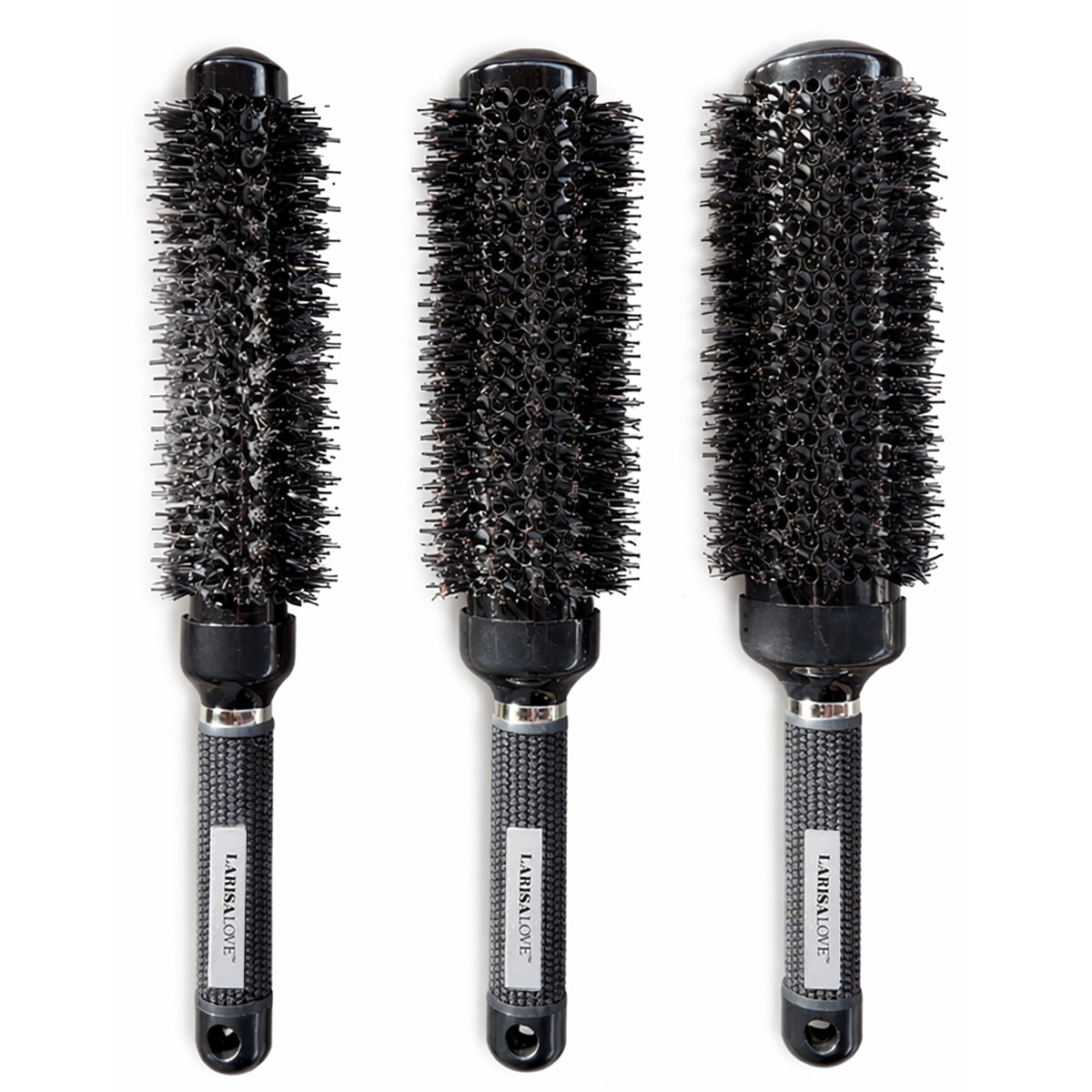 Larisa Love Onyx Boar Bristle Brush (3 Pack Set)