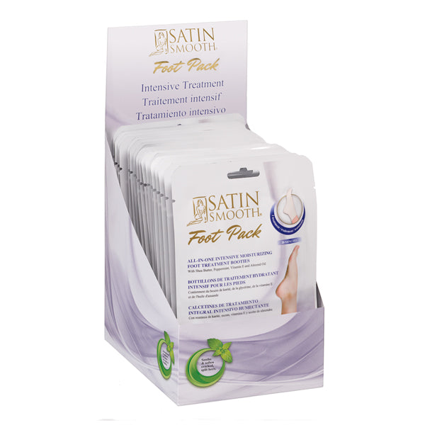 Satin Smooth Intensive Moisturizing Foot Mask, 24 Piece Display