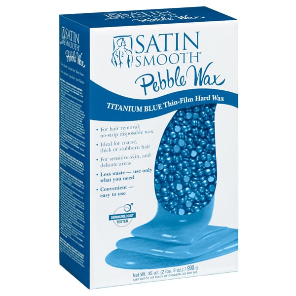 Satin Smooth Titanium Blue Thin Film Pebble Wax