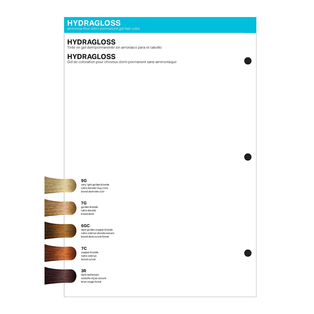 PRAVANA Hydragloss Warms Swatch Insert
