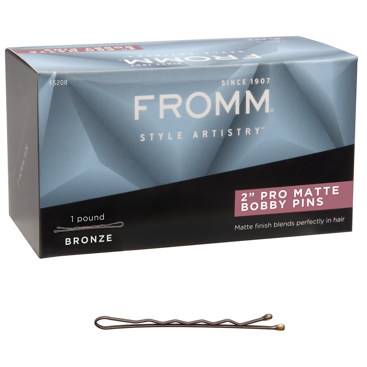 Fromm Style Artistry 2" Pro Matte Bobby Pins, 1 Pound