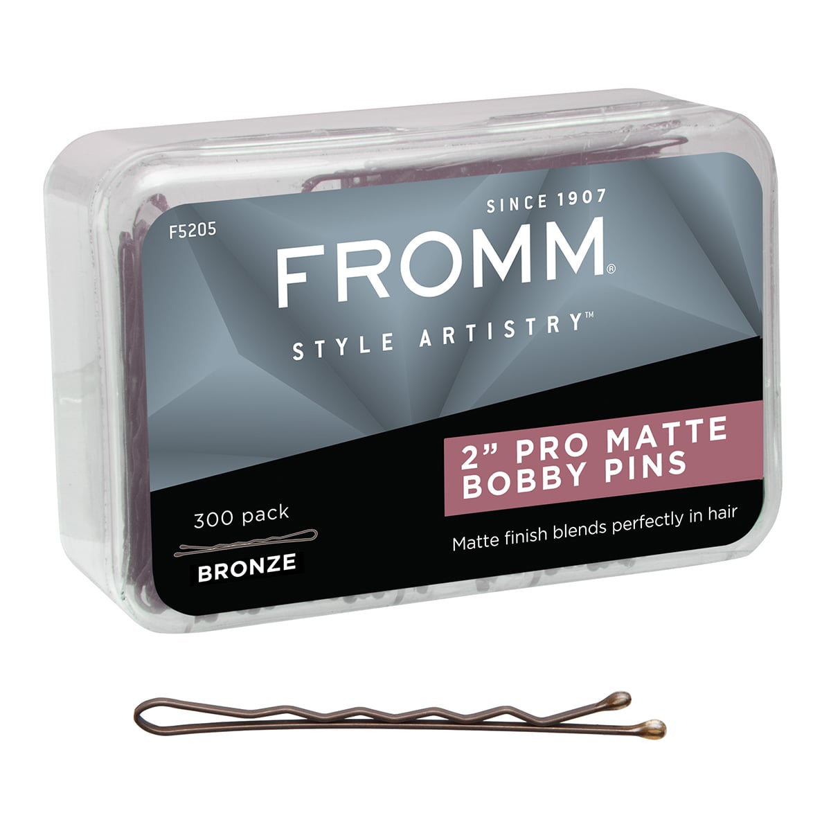 Fromm Style Artistry 2" Pro Matte Bobby Pins, 300 Pack