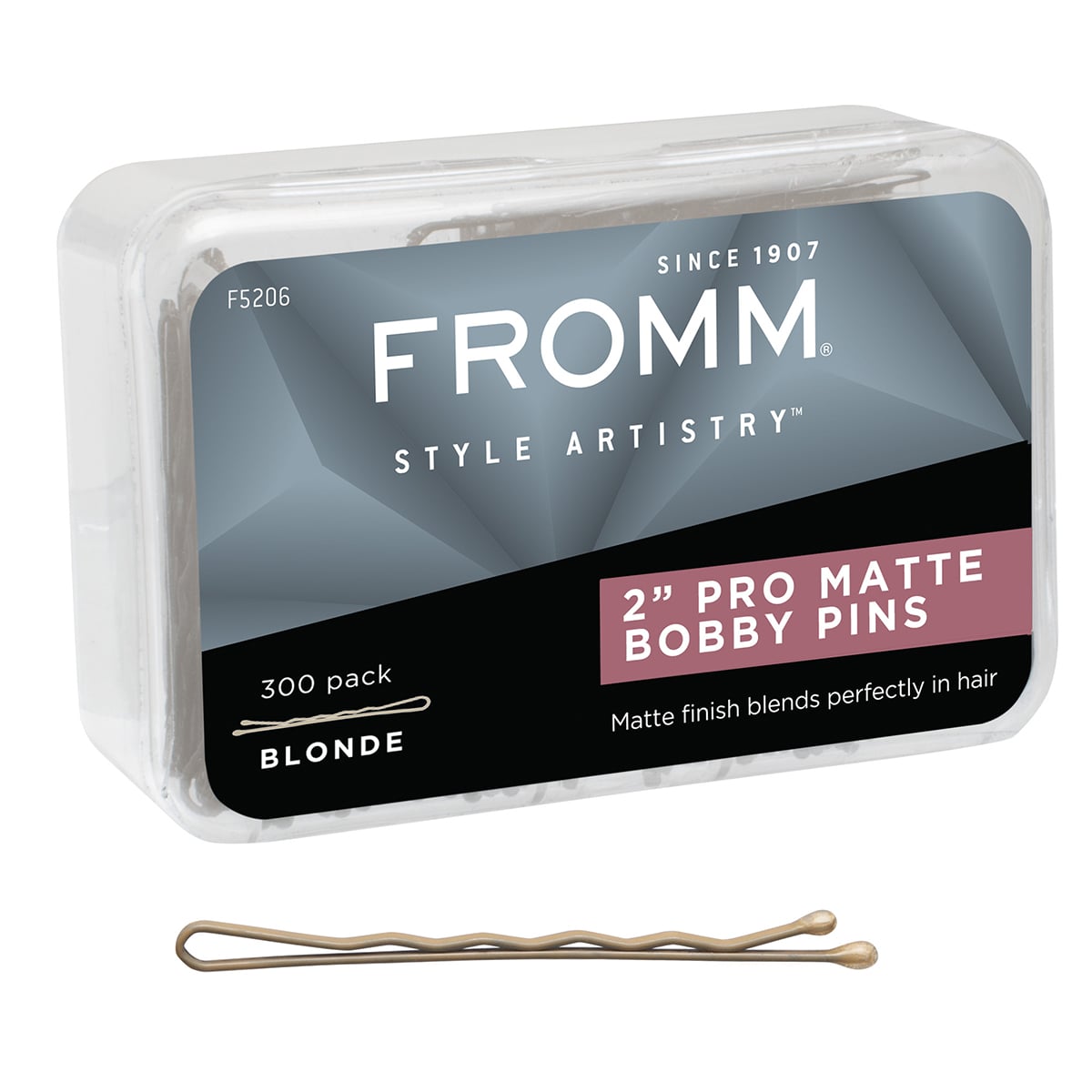 Fromm Style Artistry 2" Pro Matte Bobby Pins, 300 Pack