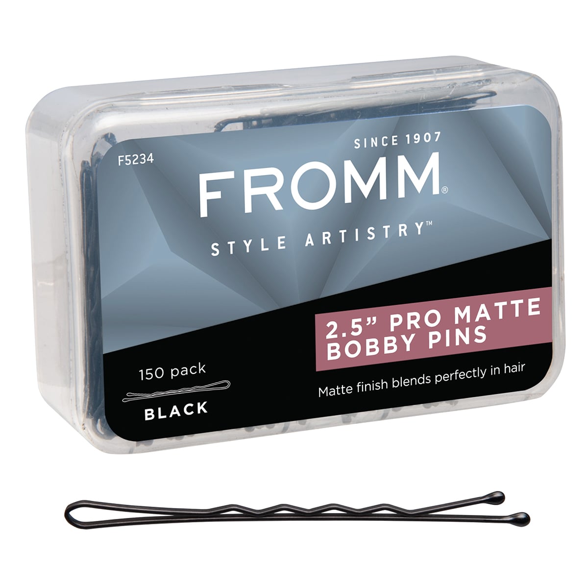 Fromm Style Artistry 2.5" Pro Matte Bobby Pins, 150 Pack