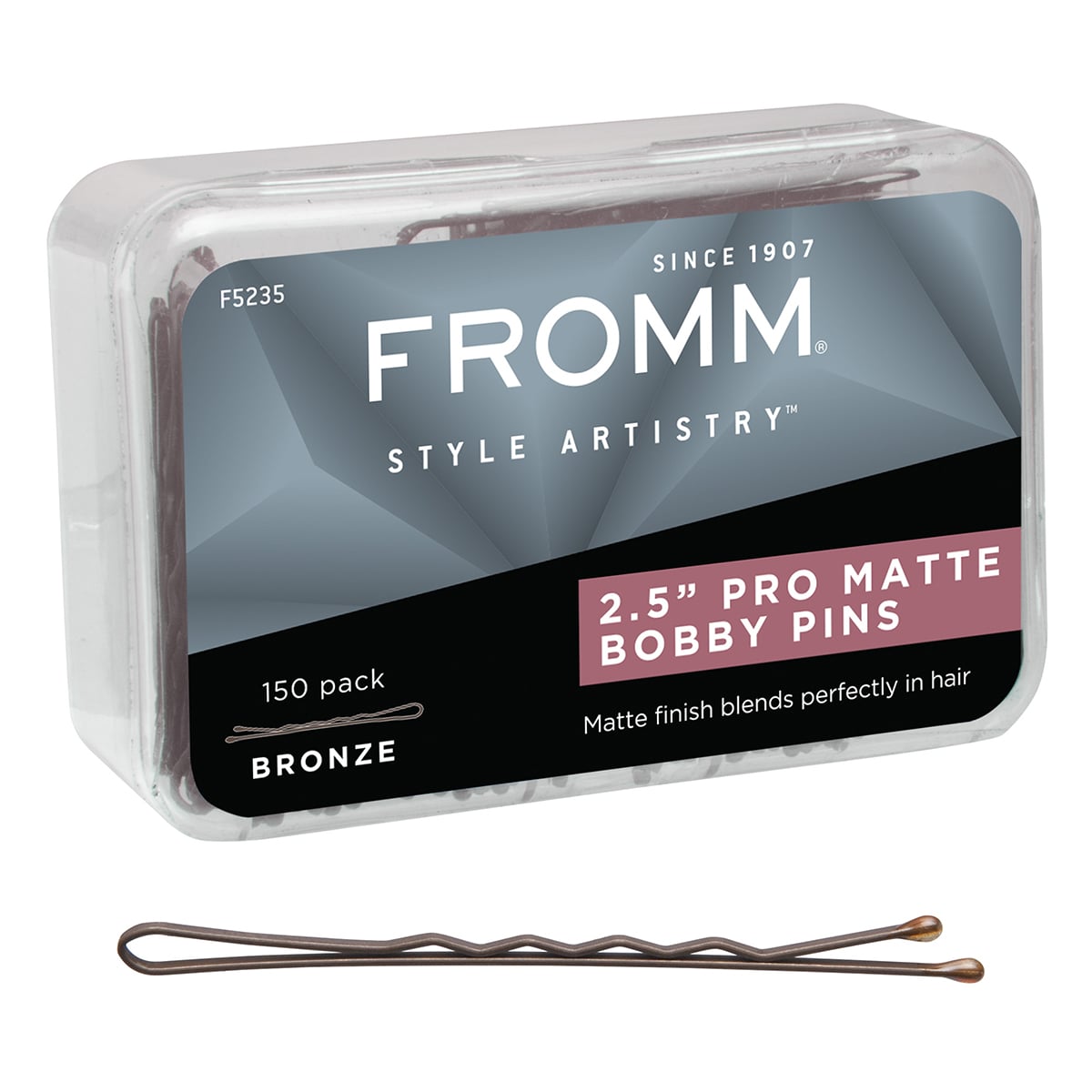 Fromm Style Artistry 2.5" Pro Matte Bobby Pins, 150 Pack