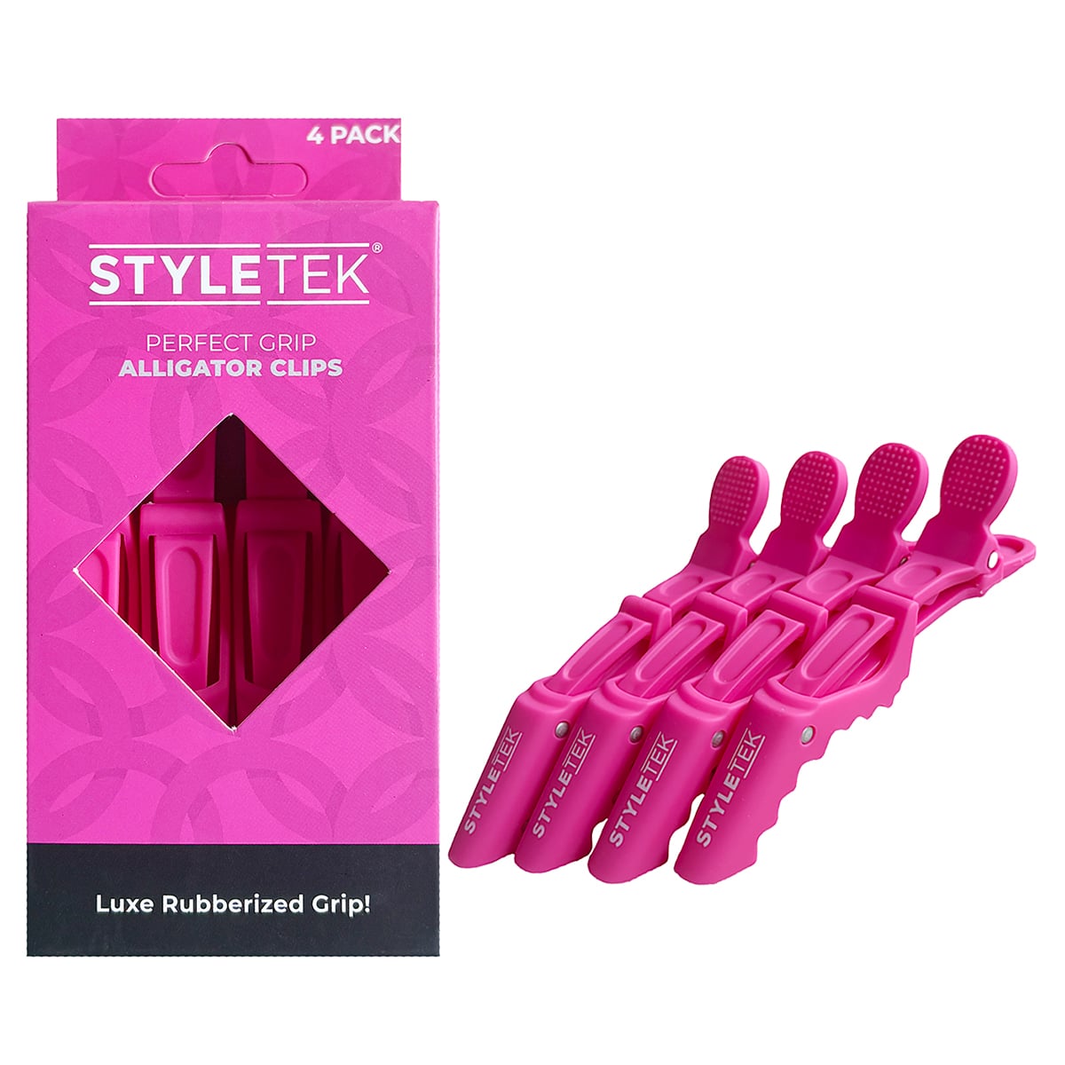 StyleTek Perfect Grip Alligator Clips, 4 Pack