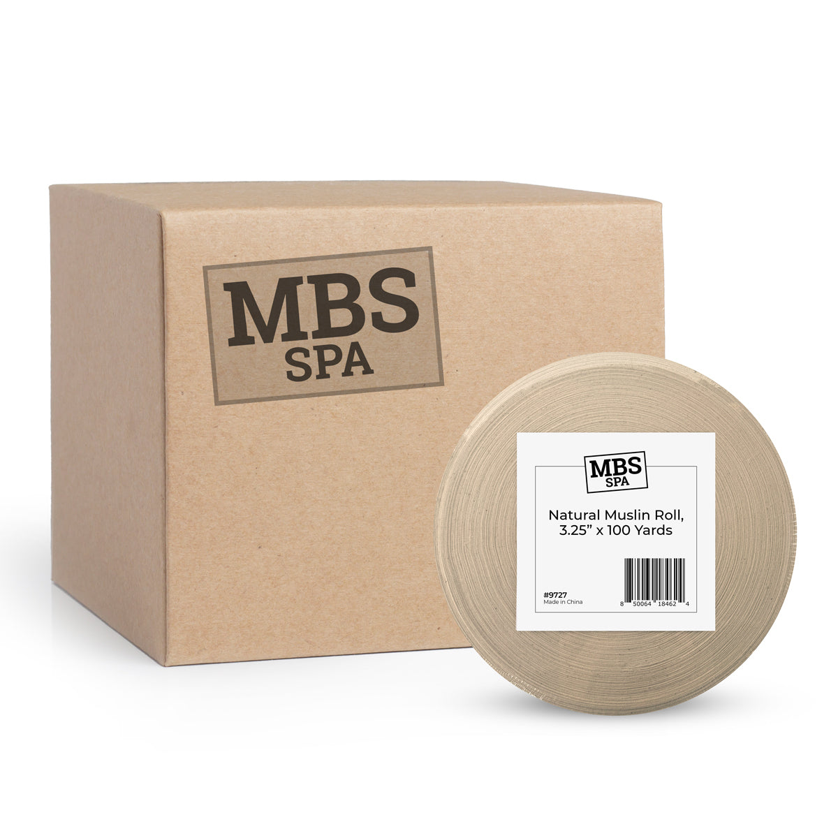 Natural Muslin Roll, 3.25" x 100 Yards (Case of 6)