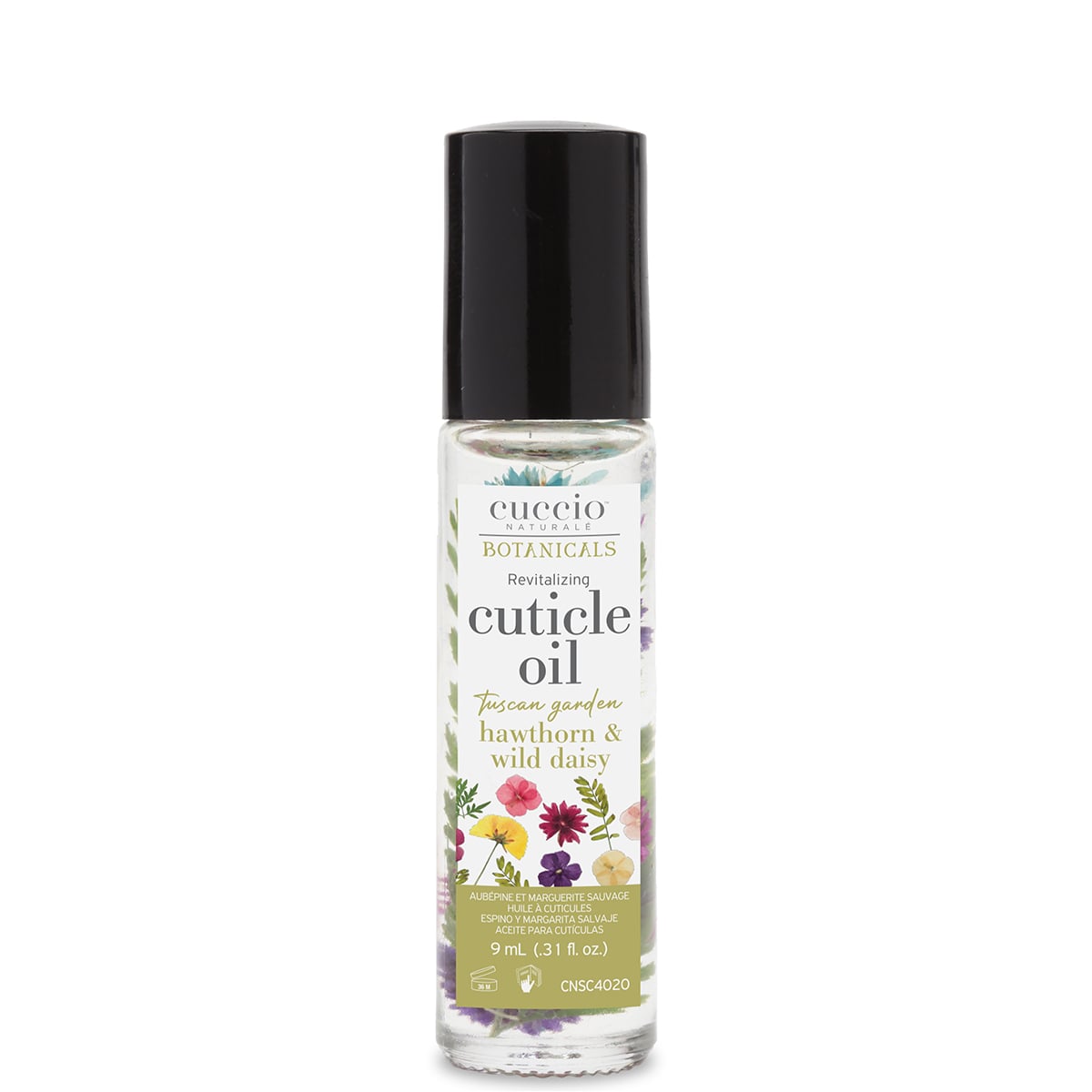 Cuccio Botanicals Roll-On Cuticle Oil, .31 oz (Italian Garden Collection)