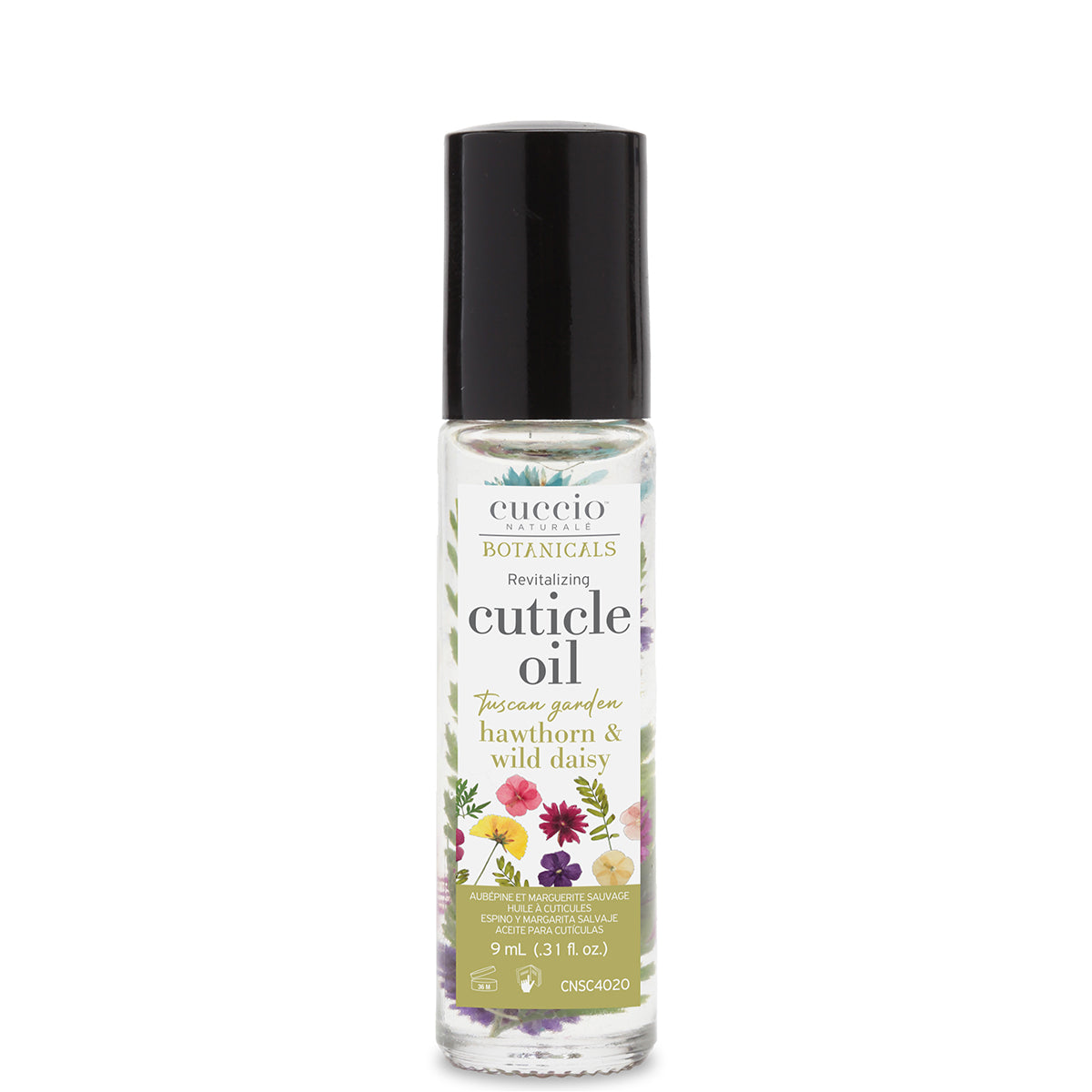 Cuccio Botanicals Roll-On Cuticle Oil, .31 oz (Italian Garden Collection)