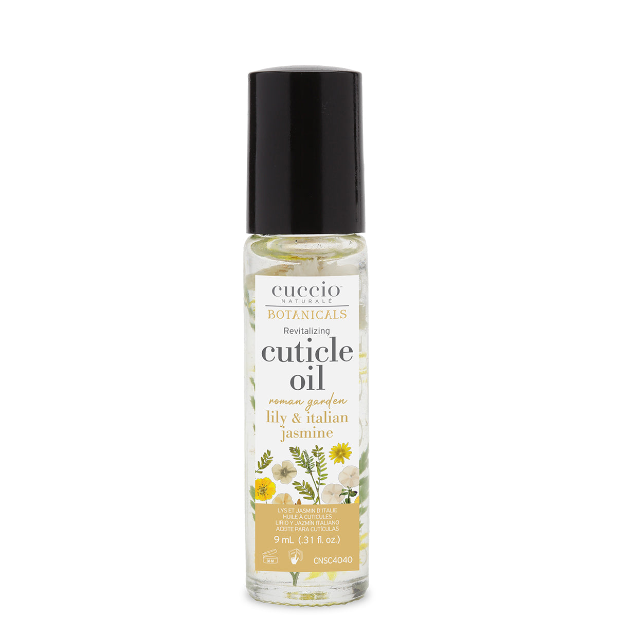 Cuccio Botanicals Roll-On Cuticle Oil, .31 oz (Italian Garden Collection)