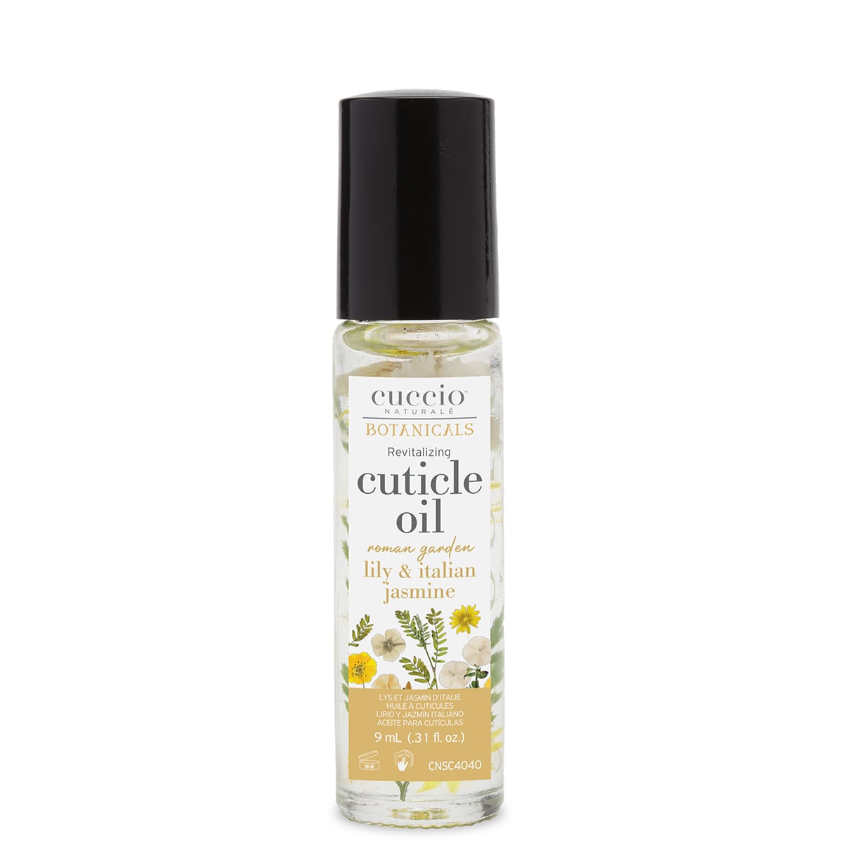 Cuccio Botanicals Roll-On Cuticle Oil, .31 oz (Italian Garden Collection)