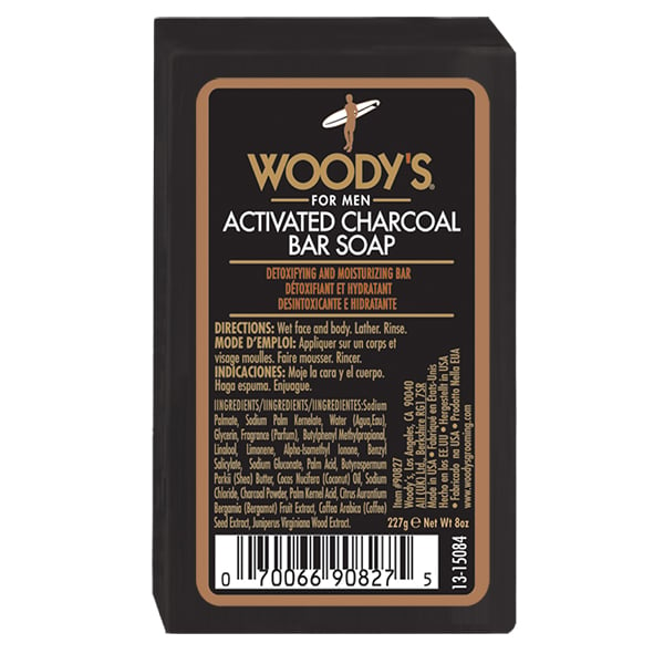 Woody's Activated Charcoal Bar Soap