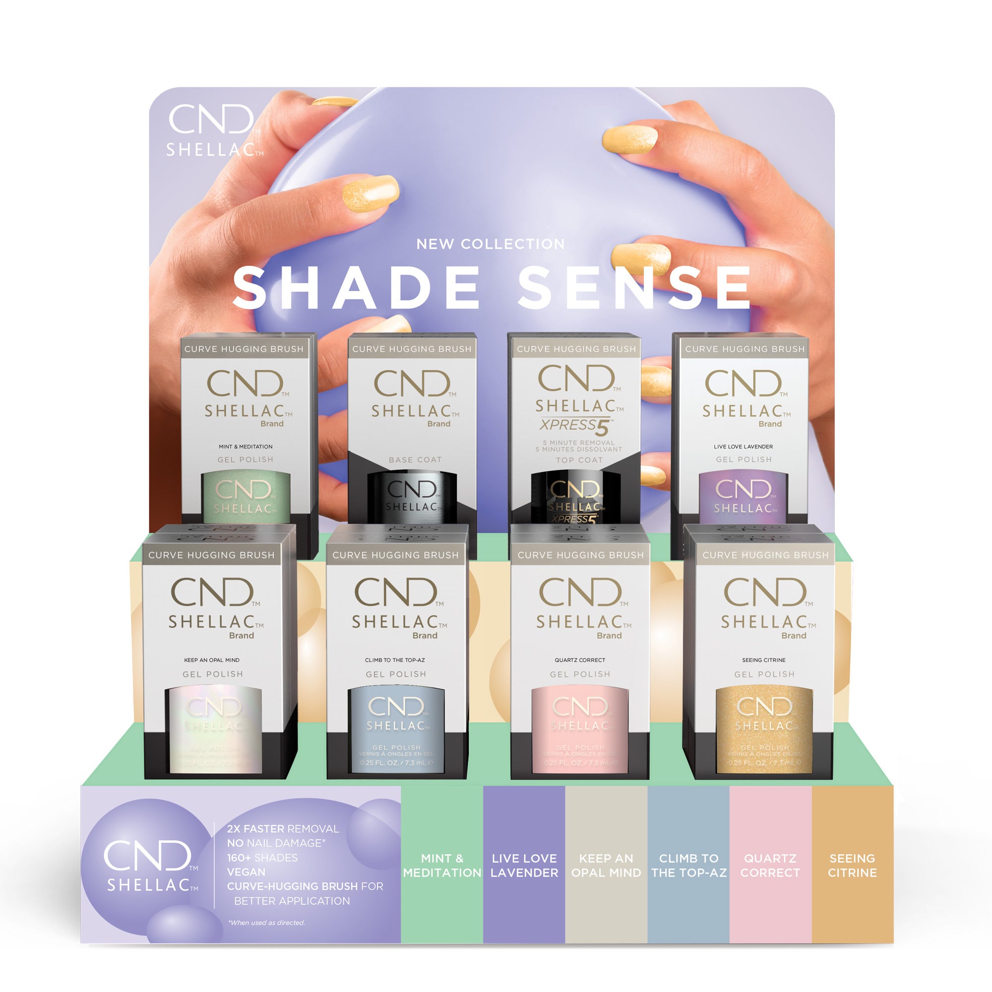 Shade Sense Shellac Pop 16pc Display