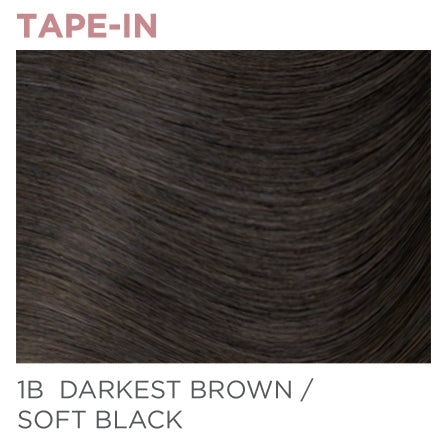 1B Tape-In 14" - Dark Brown / Soft Black