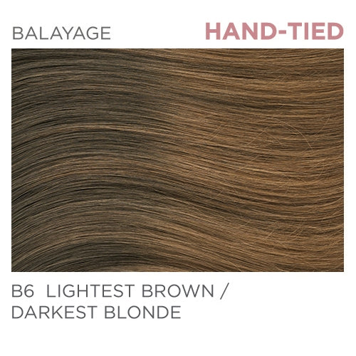 B6 Hand-Tied 14" - Balayage Lightest Brown / Darkest Blonde