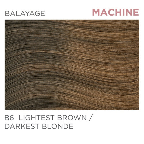 B6 Machine-Tied 14" - Balayage Lightest Brown / Darkest Blonde