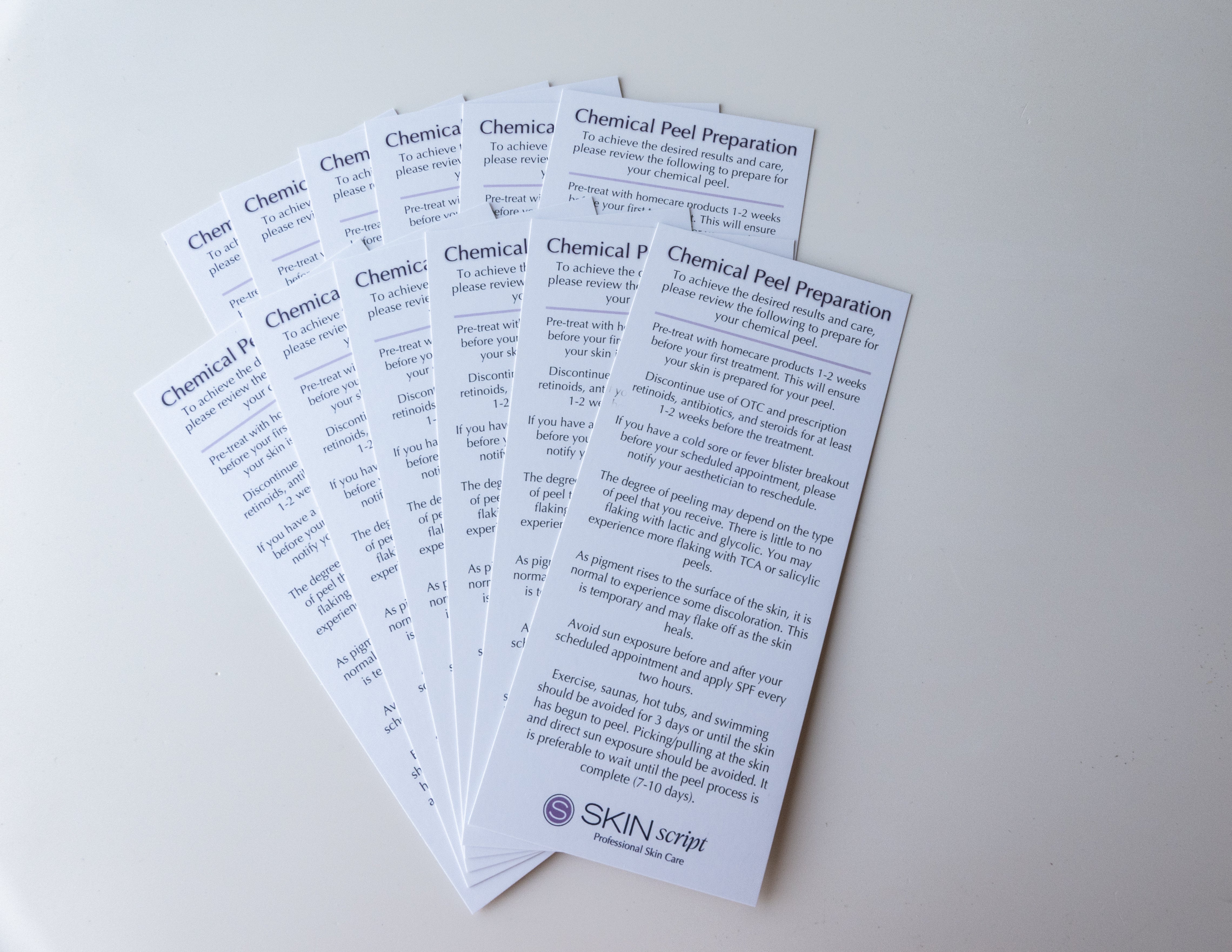 Pre/Post Peel Rack Card -12 pack