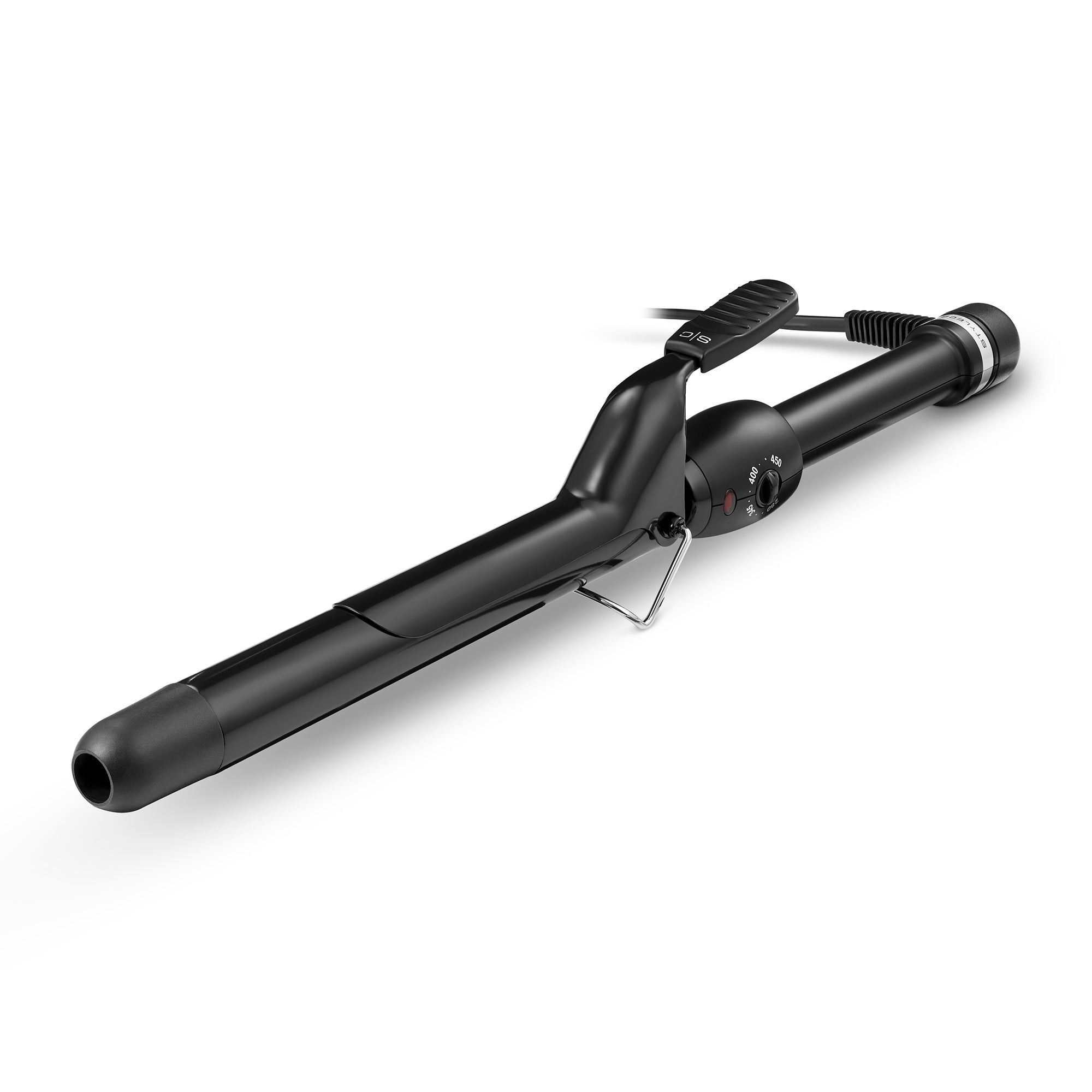 Stay-Temp Extended Barrel Black Curling Iron