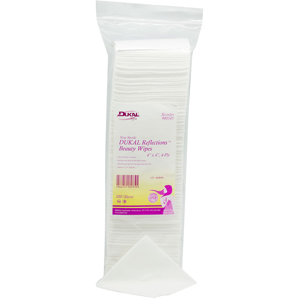 Nonwoven Esthetic Wipes 4" X 4" Poly Rayon Blend 200/Bag