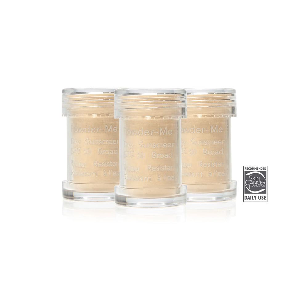 Powder-Me Spf Refillable Brush Dry Sunscreen Golden Refill 3-Pack
