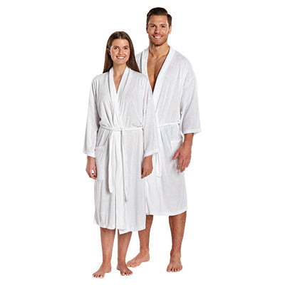 Terry Cloth Spa Robe White One Size Fits Most