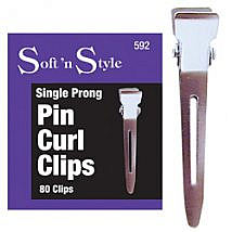 Single Prong Pin Curl Clip 80Pk