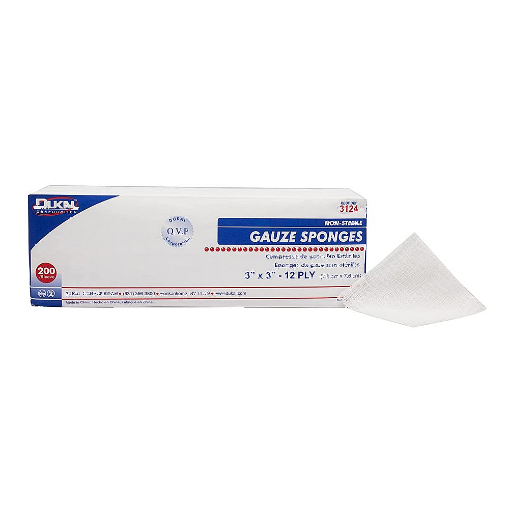 Gauze Sponges 2"X2" 12-Ply 200Pk