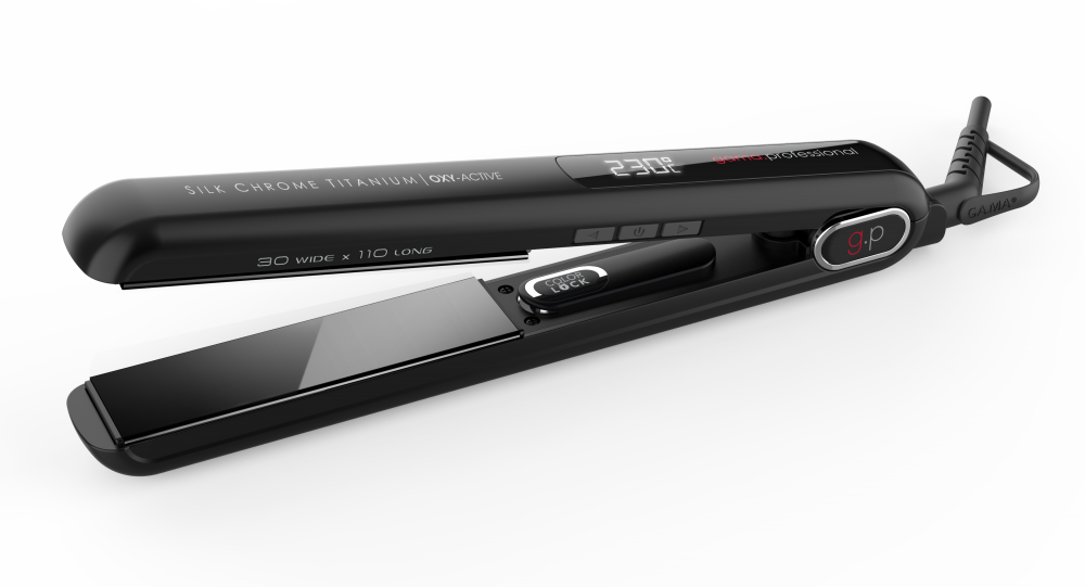G-Evo Silk Chrome Flat Iron 1.2"